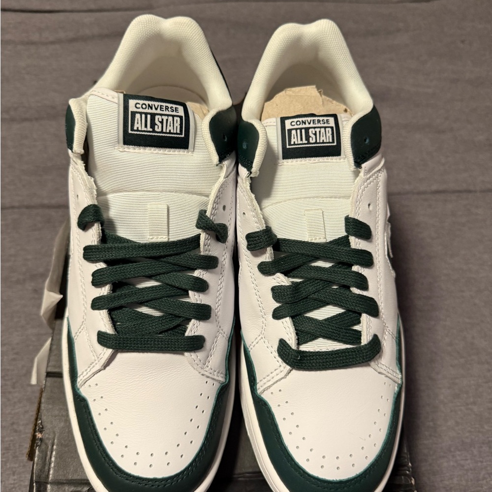 Converse Athletic Shoes in White and Dark Green - Picture 2 of 4
